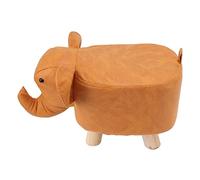 Cocoarm Repose-Pieds Animaux Tabouret éléphant en Bois de Pin et Tissu Technique 30 X 25 X 24 Cm Siège en éponge Douce Coussinets Antidérapants pour Chambre d'enfant Salle de Jeux Enfants Adultes