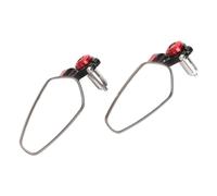 Cocoarm Rétroviseur de Moto, Rétroviseurs Latéraux de Guidon en Alliage d'aluminium pour Moto, Verre Haute Définition, Assemblage Facile, Style Moderne pour les Modèles de (rouge)