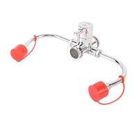 Cocoarm Robinetterie Montée sur Évier de Lavage Oculaire, Lavage Oculaire D'Urgence avec Becs Rotatifs 360° Filtration à 2 Étages, Construction en Acier Inoxydable et Laiton, avec