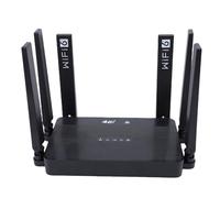 Cocoarm Routeur 4G LTE WiFi 6 ABS CAT4 300 Mbps avec Emplacement SIM 6 Antennes Batterie 5000 MAh Ports WAN LAN pour Voyage à Domicile Travail à Distance (Prise UE)