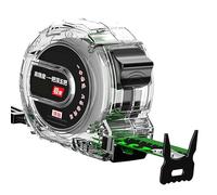 Cocoarm Ruban à Mesurer Rétractable en Acier Inoxydable galvanisé épais, Outil de Travail du Bois de Haute Précision avec étui Transparent (5M / 16.4Ft)