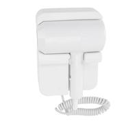 Cocoarm Sèche-cheveux Mural 1300 W, Sèche-cheveux avec Support, pour Salle de Bain D'hôtel, 2 Réglages de Température (Prise UE 220V)