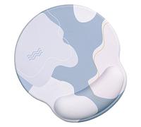 Cocoarm Silicone Mouse Pad Wrist Rest Set, Memory Foam (Round, Blue)