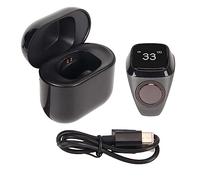 Cocoarm Smart BT Rings Anneaux de Comptage de Pas Rechargeables avec écran de 0,49 Pouces pour Le Suivi des Prières et Une Utilisation Quotidienne Alliage D'aluminium Graphite 20MM