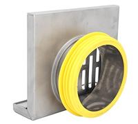 Cocoarm Sol de Douche D'Angle, Acier SUS304, Forme en L, Finition Brossée | Sortie d\'eau pour tuyau de 110 mm, ouverture de 88 mm avec joint d\'étanchéité, cheminement de drainage du balcon de la