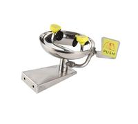Cocoarm Station de Lavage des Yeux, Station de Lavage pour les Yeux en Acier Inoxydable avec Double Buche, Installation Facile, Opération Mains Libres, Rôle Essentiel de Premiers Secours, Nettoyage