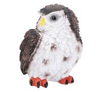 Cocoarm Statuette de Chouette, Mignon Petit Hibou Sculpté Résine Statue Animal Réaliste avec Détails Vintage Faits à la Main, pour Décoration Maison Jardin Cadeau