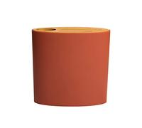 Cocoarm Support de Bloc de Couteaux avec Couvercle en Bambou, Support de Rangement pour Couteaux, Corps en ABS Amovible avec Trous de Drainage, Base épaisse et Stable pour Comptoir de Cuisine,