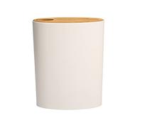 Cocoarm Support de Bloc de Couteaux avec Couvercle en Bambou, Support de Rangement pour Couteaux, Corps en ABS Amovible avec Trous de Drainage, Base épaisse et Stable pour Comptoir de Cuisine,
