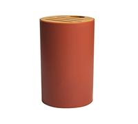 Cocoarm Support de Bloc de Couteaux avec Couvercle en Bambou, Support de Rangement pour Couteaux, Corps en ABS Amovible avec Trous de Drainage, Base épaisse et Stable pour Comptoir de Cuisine, (rond