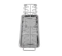 Cocoarm Support de Cuisse d'aile de Poulet en Acier Inoxydable avec Support de Barbecue Pliable, Plateau d'égouttage à 14 Fentes pour Grillades en Plein Air, Camping, Pique-Nique, Cuisine dans Le