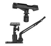 Cocoarm Support de Détecteur de Poisson pour Kayak avec Support de Canne à Pêche Réglable, Construction en Plastique Durable et Bras de Transducteur Pivotant à 360 Degrés pour Les Utilisateurs de