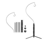 Cocoarm Support de Lumière Léger en Alliage d'aluminium, Support de Lampe Portable Facile à Construire avec Trépied, Idéal pour le Camping et la Photographie en Plein Air