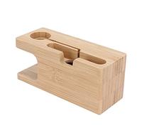 Cocoarm Support de Téléphone Portable en Bambou Support de Chargement de Montre en Bois 14 X 5,5 X 6 Cm Polie de Rangement à Montage Facile pour Salon Chambre Bureau
