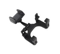 Cocoarm Support Téléphone Rétroviseur Voiture Pince Réglable 5-9 cm Noir | Rotation 360 Degrés pour Vue Personnalisable, Passage Portrait Paysage Sans Obstruction Visuelle, Base en Silicone Renforcée