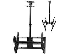Cocoarm Support TV en Fer pour Montage au Plafond pour Téléviseur à Double écran pour Téléviseurs de 37 à 70 Pouces, Hauteur Réglable de 31,5 à 44,5 Pouces, Inclinaison Pivotante à 90 Degrés pour,