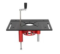 Cocoarm Table de Routeur en Alliage d'aluminium, 0 à 47 Mm, Réglage Manuel de la Manivelle, Plaque d'insertion de Serrage Stable pour le Travail du Bois, Table de Routeur pour S8 2 (BLACK)