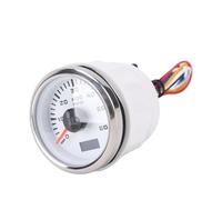 Cocoarm Tachymètre de 52 Mm avec Compteur Horaire 6000 Tr/min pour Camping-cars, Voitures, Bateaux, Conception Durable, Lectures Précises (Cadran blanc couvercle argenté CX6228)