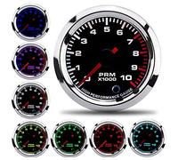 Cocoarm Tachymètre Universel Compteur de Tachymètre Numérique Mythère RPM 52 Mm 0-10000 Tr/Min pour 4 6 8 Cylindres Complexe de Vitesse avec Moteur étanché