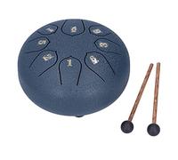 Cocoarm Tambour de Langue 6 Pouces 8 Tons, Instrument de Percussion en Acier et Bois avec Maillets, Livre de Musique et Sac pour la Méditation, le Yoga, les Débutants, la Thérapie Musicale (bleu