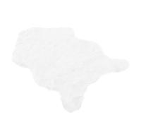 Cocoarm Tapis Doux en Fausse Peau de Mouton, 40 X 60 Cm, en Fibre de Polyacrylonitrile, avec Dos en Cuir Antidérapant, Lavable à 86 °F, pour Chambre à Coucher, canapé, Sol, Salon, Décoration (White)