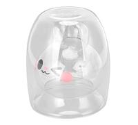 Cocoarm Tasse à café en Verre à Double Paroi en Verre Borosilicate de 300 Ml, Motif Lapin, Utilisation au -ondes et au Lave-vaisselle pour le thé au Lait, le café à la Maison et au Bureau (Réservoir