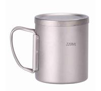 Cocoarm Tasse à Double Paroi, Tasse de Voyage Isolée Légère, Parfaite pour le Camping et les Activités de Plein Air, Tailles de 220 Ml à 550 Ml (220ML)
