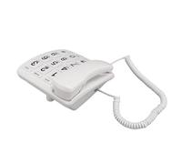 Cocoarm Téléphone Filaire Gros Boutons Mains Libres, 10 Mémoires de | Téléphone mural de bureau, construction ABS, indicateur d\'appel LED, bureau à domicile adapté aux personnes âgées