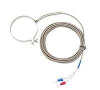 Cocoarm Thermocouple de Type K, Capteur de Thermocouple en Acier Inoxydable, Sonde de 60 Mm, 32 à 752 °F, Borne en Forme de U Soudée à l'arc à l'argon pour la Mesure de la Température Industrielle