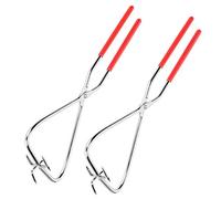 Cocoarm Tongles à Trempage Outil de Vitrage, Acier Inoxydable avec Poignée en Caoutchouc en Isolation Thermique pour le Vitrage et la Sculpture de Poterie sans Effort, 4.1 Pouces et 12,8 Pouces pour
