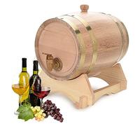 Cocoarm Tonneau de Vin en Bois de Chêne Vintage pour Bière, Whisky, Rhum, Port pour Le Stockage du Vin Fin, du Brandy, du Whisky, de la Tequila (5L)