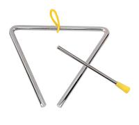 Cocoarm Triangle Musical, Instrument en Acier de 6 Pouces avec Suspension en Caoutchouc Jaune pour L’éducation Rythmique des Enfants