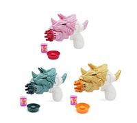 Cocoarm Triceratops Bulle Maker, Machine à Bulles Souffleur de Bulles pour Enfants avec 7 Trous Jouet Électrique Multi Bulles pour Garçons et Filles de Plus de 3 Ans (Blue)