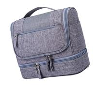 Cocoarm Trousse de Maquillage de Voyage Trousse de Maquillage Portable en Tissu Oxford Cationique de Rangement de de Voyage Imperméable avec Double Fermeture éclair Grande capacité 25 X 21 X 12 Cm