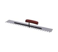 Cocoarm Truelle Dentée Carrée, 50 Cm, Acier Inoxydable | Poignée Renforcée en Aluminium, Coupeur Poli de 0,8 Mm D'épaisseur, pour L'installation de Carreaux Muraux et de Sol