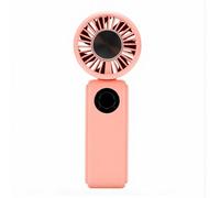 Cocoarm Turbo Fan Ventilateur de Refroidissement Portatif avec Plaque de Refroidissement de Glace en Plastique 5 Vitesses 4000 MAh Sangle de Cou avec Affichage LED pour les Voyages en Plein Air, le