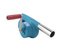 Cocoarm Ventilateur de Barbecue à Manivelle en Plastique ABS en Acier Inoxydable en Fonte Ventilateur de Barbecue Souffleur d'Air 29 Cm Manuel de Poussée de Feu Portable pour le Camping en Plein