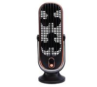 Cocoarm Ventilateur Tour de Bureau, Ventilateur de Bureau Portable Rechargeable par USB ABS avec Moteur sans Balais, 5 Vitesses, Batterie 1000 MAh, Refroidissement Compact 25 X 9 Cm pour la Maison,