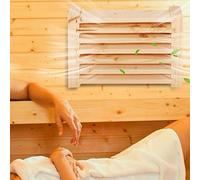 Cocoarm Ventilation Efficace, Détendez-vous et Rajeunissez, Sauna à la Maison, Matériau en Bois, Installation Facile, Température et humidité, Panneau de Voleurs d'aération pour la Salle du Sauna