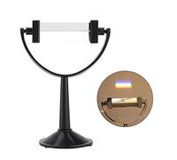 Cocoarm Verre Optique, Outil de Spectre Lumineux à Prisme Triangulaire avec Support pour l'enseignement, Prisme équilatéral