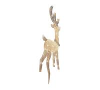 Cocoarm Xmas Lighted Glitter Deer, Outdoor Yard Decor LED Illuminated Holiday Reindeer with Ground Spikes for Gardens Doorways Festive Decor
