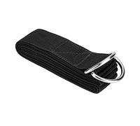 Cocoarm Yoga Stretch Band, Ceinture en Coton Réglable pour Exercices de Taille, Bras, Jambes et Dos avec Boucle de Libération Facile, Idéale pour le Yoga, le Pilates et les Étirements de (BLACK)