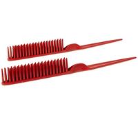 CocoBlack Naturals Peigne coiffant à 3 rangées pour démêler, définir et séparer les boucles (rouge)