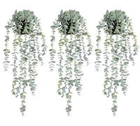 COCOBOO Lot de 3 Fausses Plantes artificielles à Suspendre en Pot pour Mur, Maison, terrasse, décoration intérieure et extérieure