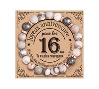CoCoCherry Cadeau 16 Ans Fille - Bracelet Ado Fille, Cadeau Anniversaire Femme 16 Ans Bracelet Personnalisé,Cadeaux Anniversaire Femme, Cadeaux Parfait Pour Sœurs, Amis et Filles