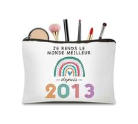 CoCoCherry Cadeau Anniversaire Femme 12 Ans - Cadeau 12 Ans Anniversaire Fille Trousse Maquillage, Cadeau Personnalisé pour Femme 12 Ans