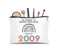 CoCoCherry Cadeau Anniversaire Femme 16 Ans - Cadeau 18 Ans Anniversaire Fille Trousse Maquillage, Cadeau Personnalisé pour Femme 16 Ans