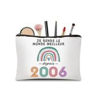 CoCoCherry Cadeau Anniversaire Femme Ans - Cadeau Ans Anniversaire Fille Trousse Maquillage, Cadeau Personnalisé pour Femme Ans