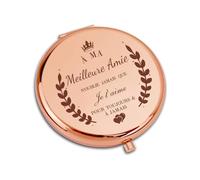 CoCoCherry Cadeau Anniversaire Femme - Cadeau Meilleure Amie, Miroir de Poche, Meilleure Amie comme Cadeau pour Une Fille de 18 Ans, Cadeau Noël pour Femme,Sœur, Meilleure Amie