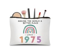 CoCoCherry Cadeau d'anniversaire pour femme - Trousse de maquillage amusante pour 50e anniversaire, Classique 1975, 1975
